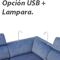 1 USB + 1 Lampara